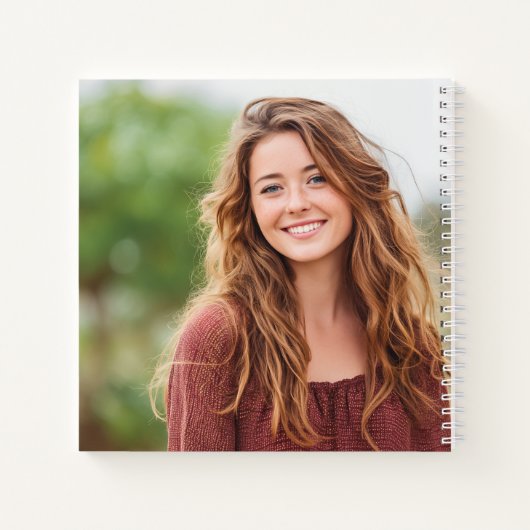 Modernes Abschluss Gästebuch mit Foto Notizblock (Rückseite)