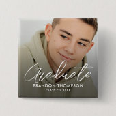 Modernes Abschluss Graduate Foto Button (Vorderseite)