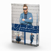 Modernes Abschluss Navy Blue Collage Fotoblock (Rechts)