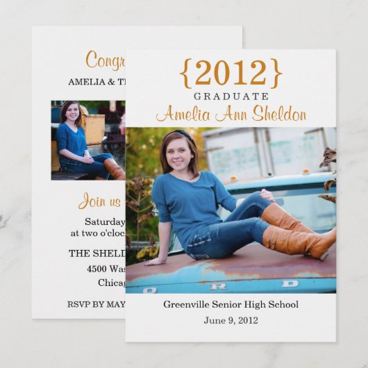 Modernes Abschluss Open House Einladung (Vorne/Hinten)