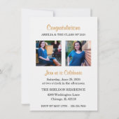 Modernes Abschluss Open House laden Einladung (Rückseite)