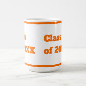 Modernes Abschluss Orange Script Kaffeetasse (Mittel)