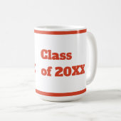 Modernes Abschluss Rotes Skript Kaffeetasse (VorderseiteRechts)