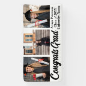 Modernes Abschluss Script 3 Fotos Collage Banner (Vertikal)