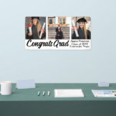 Modernes Abschluss Script 3 Fotos Collage Banner (Messe)