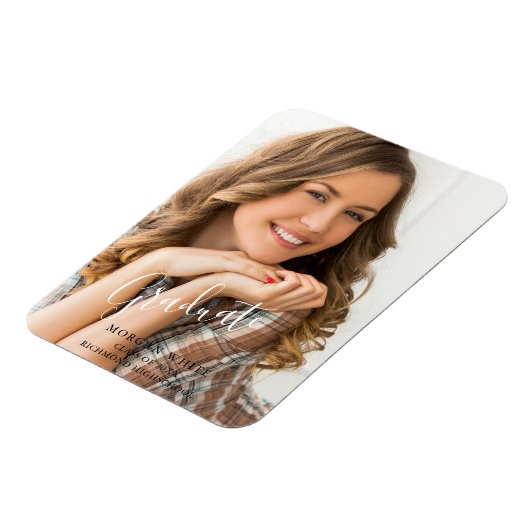 Modernes Abschluss Script Foto Magnet (Linke Seite)