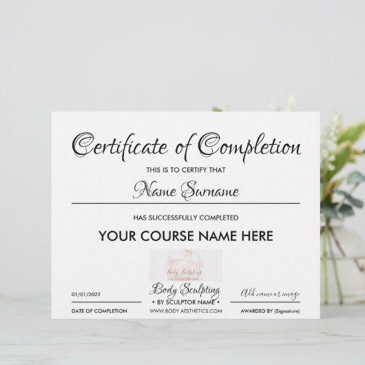 Modernes Abschlusszeugnis (Stehend Vorderseite)