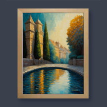 Modernes Abstract Design Gold Blue European