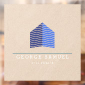 Modernes Abstract Home Logo Makler Fensteraufkleber (Blatt 2)