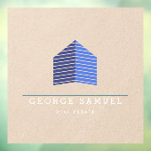 Modernes Abstract Home Logo Makler Fensteraufkleber (Blatt 3)