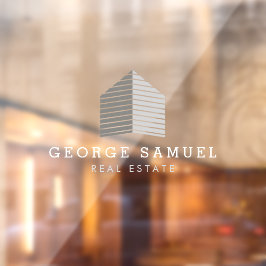 Modernes Abstract Home Logo Realtor Fensteraufkleber