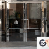 Modernes Abstract Home Logo Realtor Fensteraufkleber (Büro Tür)