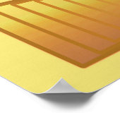 Modernes Abstrakt - 3-D Pyramiden, Gold Poster (Ecke)