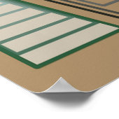 Modernes Abstrakt - 3-D Pyramiden, Taupe und Silve Poster (Ecke)