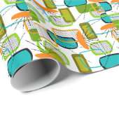 Modernes Abstrakt #57 Mitte des Jahrhunderts Geschenkpapier (Rolleneckpunkt)