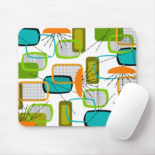 Modernes Abstrakt #57 Mitte des Jahrhunderts Mousepad (Mit Mouse)