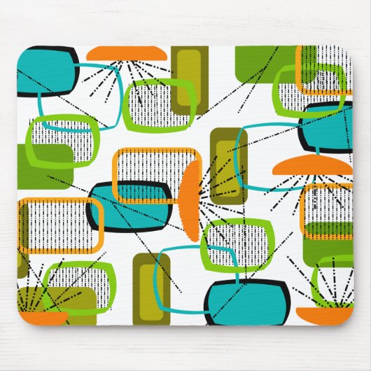 Modernes Abstrakt #57 Mitte des Jahrhunderts Mousepad (Vorne)
