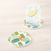 Modernes Abstrakt #57 Mitte des Jahrhunderts Untersetzer (Seite)