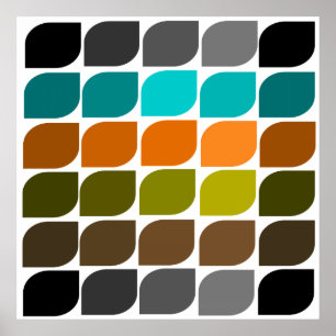 Modernes Abstrakt #58 Mitte des Jahrhunderts Poster