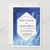 Modernes Abstrakt Art Masterpiece Stilvolle Hochze Einladung (Vorderseite)