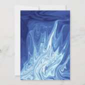 Modernes Abstrakt Art Masterpiece Stilvolle Hochze Einladung (Rückseite)