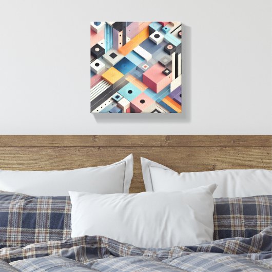 modernes abstrakt Art Pattern Leinwanddruck (Insitu (Schlafzimmer))