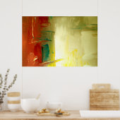Modernes Abstrakt Art Poster (Küche)