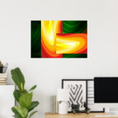 Modernes Abstrakt Art Poster - Digitale Kunst (Heimbüro)