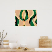 Modernes Abstrakt Art Poster - Maximalistischer St (Küche)