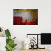 Modernes Abstrakt Art Poster - Minimalistische Plä (Heimbüro)