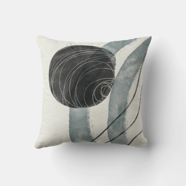 Modernes Abstrakt Art Throw Kissen (Rückseite)