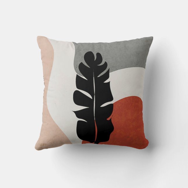 Modernes Abstrakt Art Throw Kissen (Rückseite)