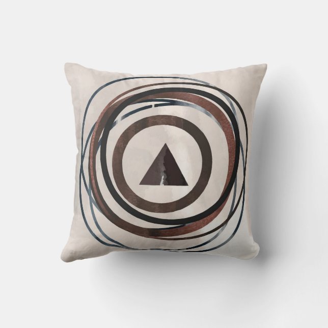 Modernes Abstrakt Art Throw Kissen (Rückseite)