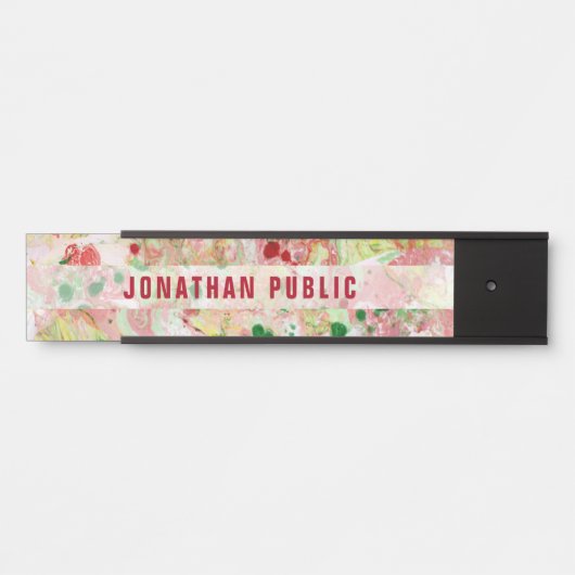 Modernes Abstrakt Art Trendy Template Elegant Türschild (Vorderseite )