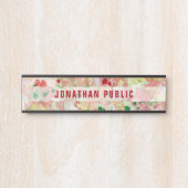 Modernes Abstrakt Art Trendy Template Elegant Türschild (Vorderseite )