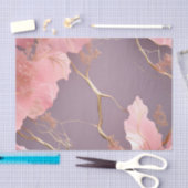 Modernes Abstrakt auf rosa Marmor Seidenpapier (Handwerk)