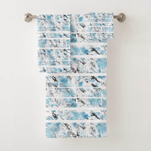 Modernes Abstrakt Badhandtuch Set (Insitu)