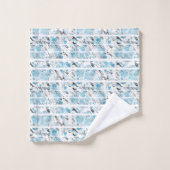 Modernes Abstrakt Badhandtuch Set (Waschlappen)