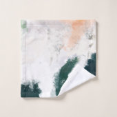 Modernes Abstrakt Badhandtuch Set (Waschlappen)