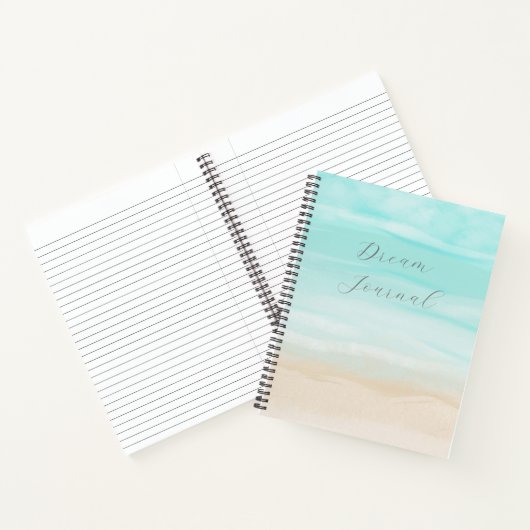 Modernes Abstrakt Beach Dream Journal Notizblock (Innenseite)