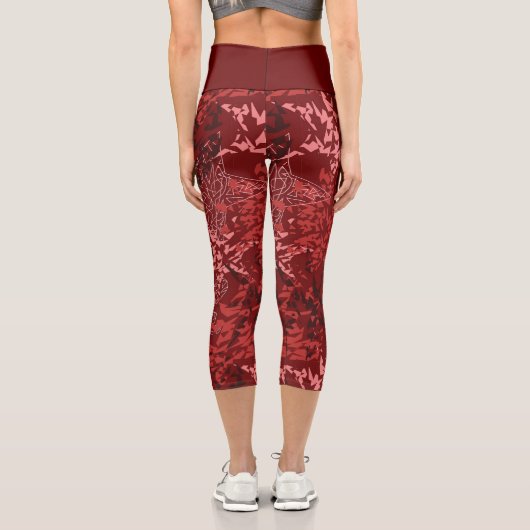 Modernes Abstrakt Capri Leggings (Rückseite)