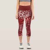 Modernes Abstrakt Capri Leggings (Vorderseite)