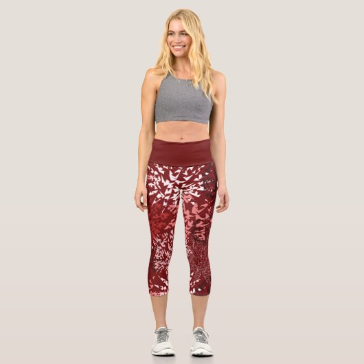 Modernes Abstrakt Capri Leggings (Vorderseite)