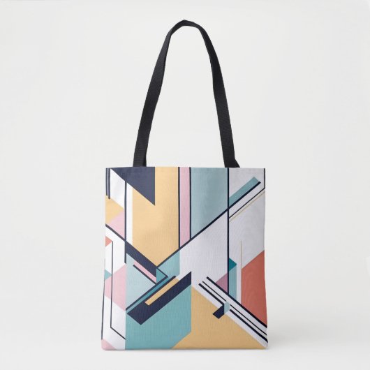 Modernes, abstrakt chic geometrisches Design Tasche (Vorderseite)