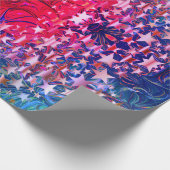 Modernes Abstrakt | CHRISTMAS STARS | LILA Geschenkpapier (Ecke)