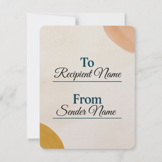 Modernes Abstrakt Dankescharte - Dankbarkeit Dankeskarte (Rückseite)