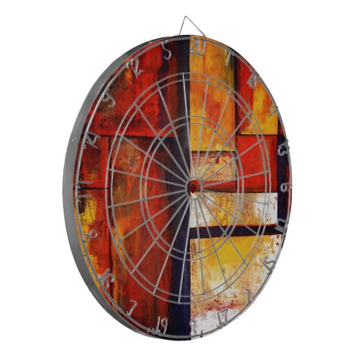 Modernes Abstrakt Dartscheibe (Vorderseite Links)