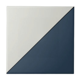 Modernes Abstrakt dunkelblaues geometrisches Dreie Fliese