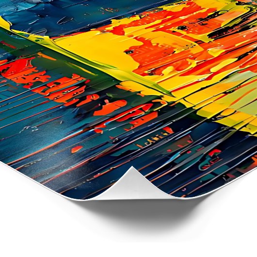 Modernes Abstrakt Expression Poster (Ecke)