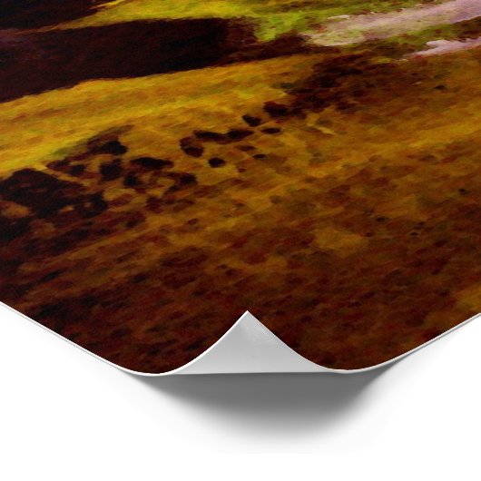 Modernes Abstrakt Expressionist Poster Print (Ecke)